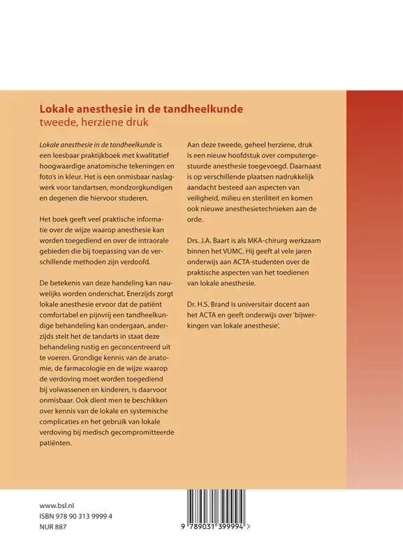 LOKALE ANESTHESIE IN DE TANDHEELKUNDE