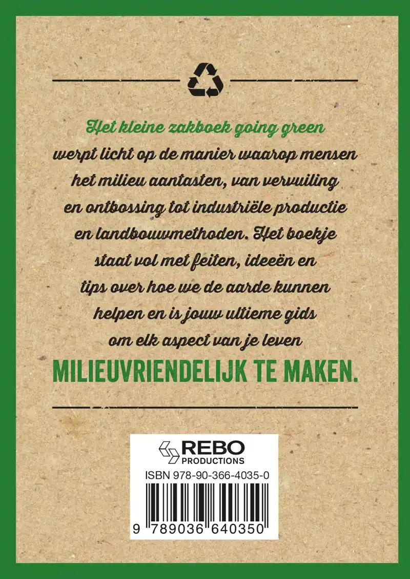 GOING GREEN - HET KLEINE ZAKBOEK