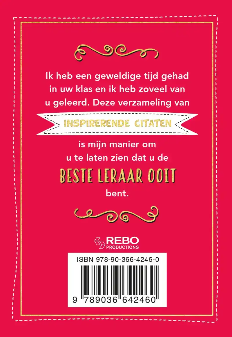 VOOR DE BESTE LERAAR OOIT - CADEAUBOEKEN