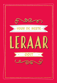 VOOR DE BESTE LERAAR OOIT - CADEAUBOEKEN