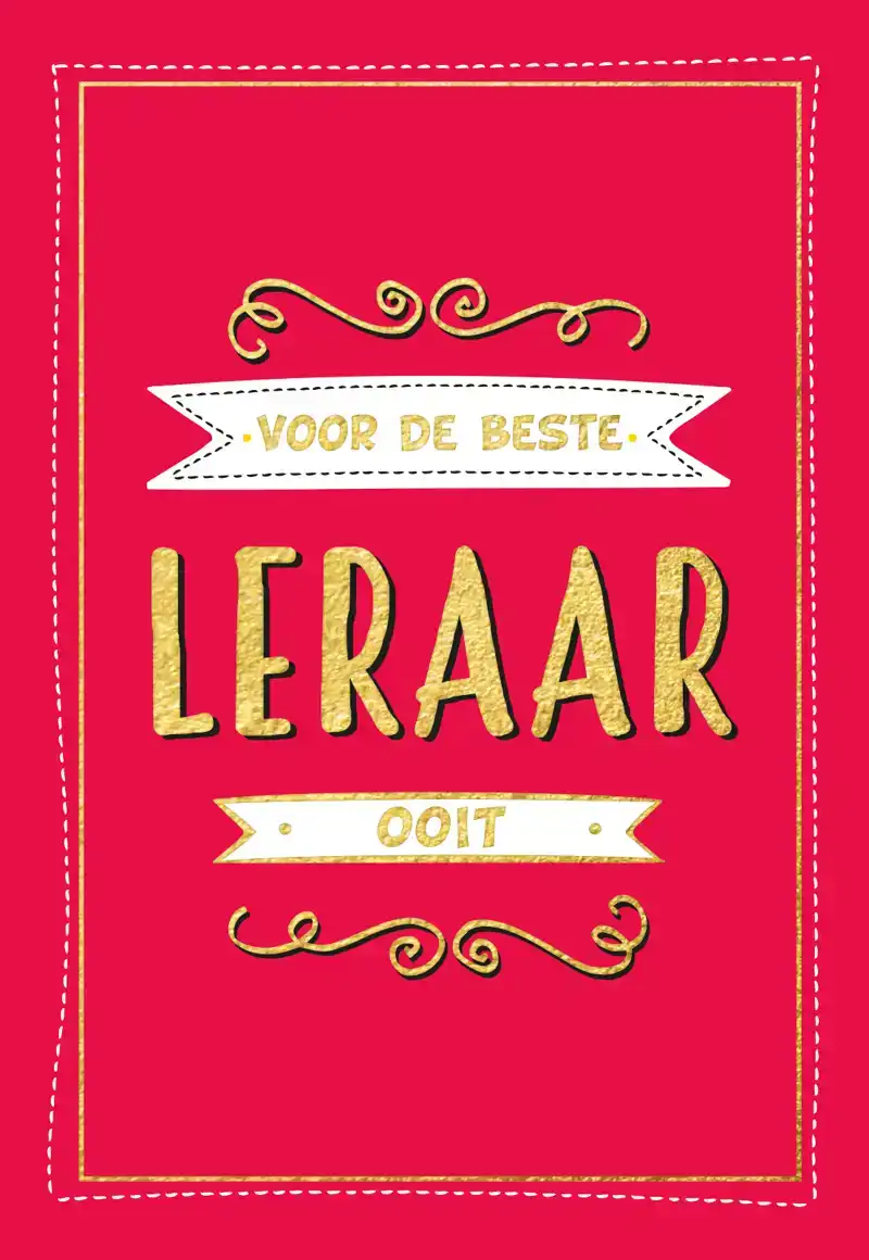 VOOR DE BESTE LERAAR OOIT - CADEAUBOEKEN