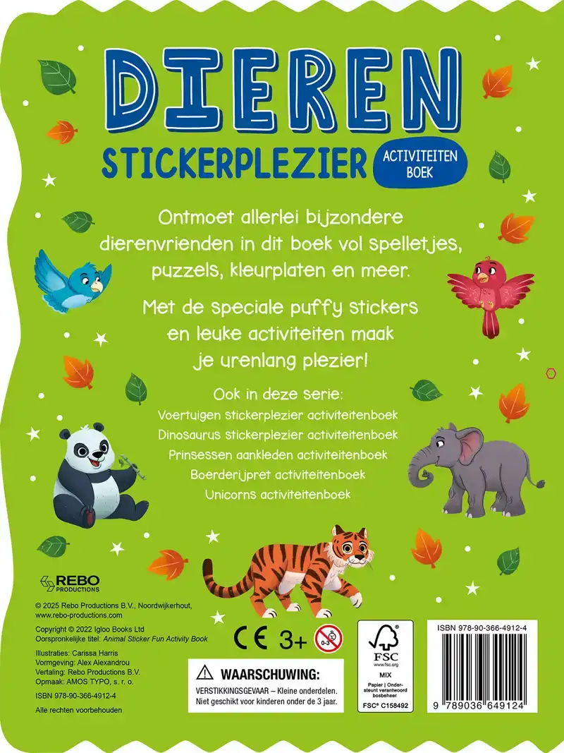 DIEREN STICKERPLEZIER ACTIVITEITENBOEK