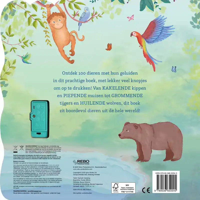 GELUIDENATLAS DIEREN - 100-GELUIDENBOEK