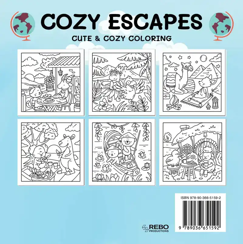 COZY ESCAPES - COLORING BOOK CAFE