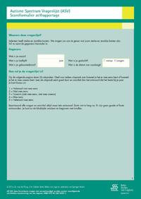 AUTISME SPECTRUM VRAGENLIJST (ASV ) - SCOREFORMULIEREN