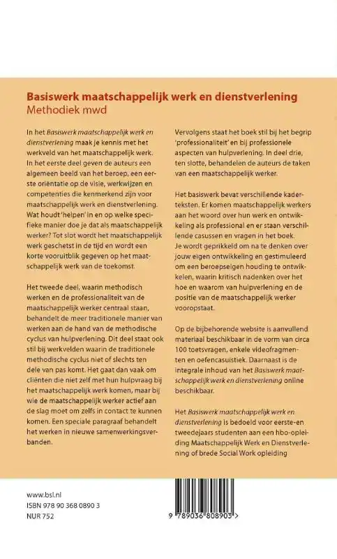 BASISWERK MAATSCHAPPELIJK WERK EN DIENSTVERLENING