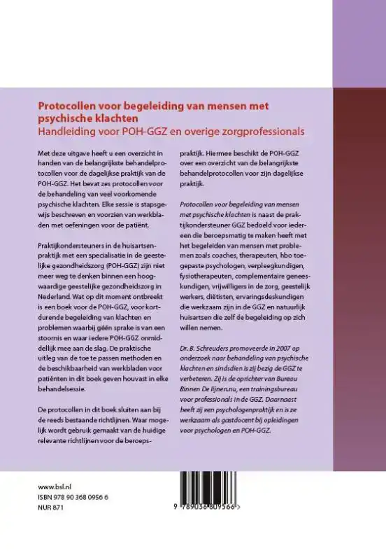 PROTOCOLLEN VOOR BEGELEIDING VAN MENSEN MET PSYCHISCHE KLACH