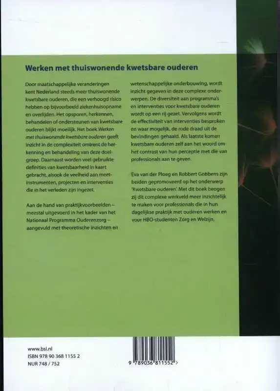 WERKEN MET THUISWONENDE KWETSBARE OUDEREN