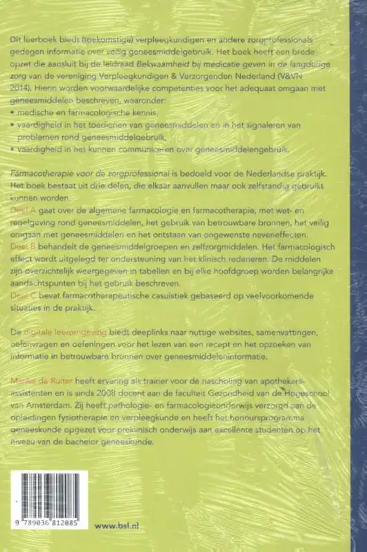 FARMACOTHERAPIE VOOR DE ZORGPROFESSIONAL