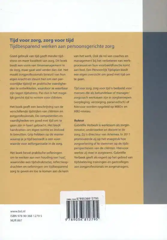 TIJD VOOR ZORG, ZORG VOOR TIJD