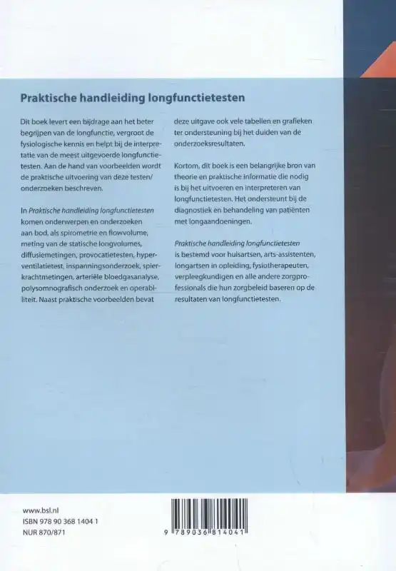 PRAKTISCHE HANDLEIDING LONGFUNCTIETESTEN
