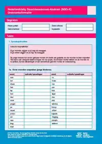 NEDERLANDSTALIG DYSARTRIEONDERZOEK - KINDEREN (NDO-K) SCOREF