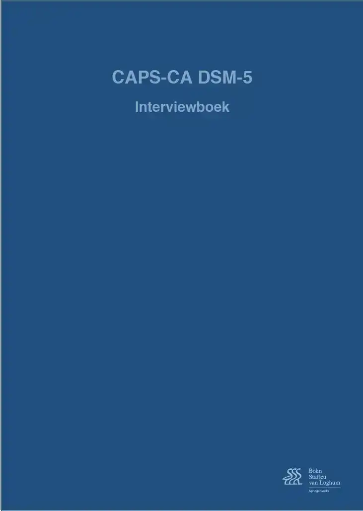 CAPS-CA 5 DSM-5 - INTERVIEWBOEK