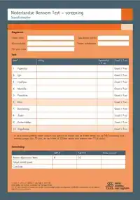 NEDERLANDSE BENOEM TEST - SCREENING (NBT - SCREENING) - SCOR