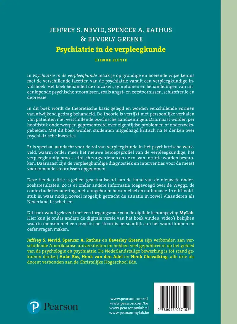 PSYCHIATRIE IN DE VERPLEEGKUNDE