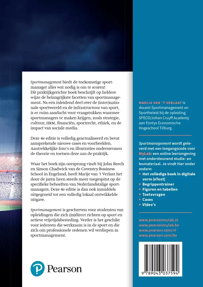 SPORTMANAGEMENT, 4E EDITIE MET MYLAB NL TOEGANGSCODE