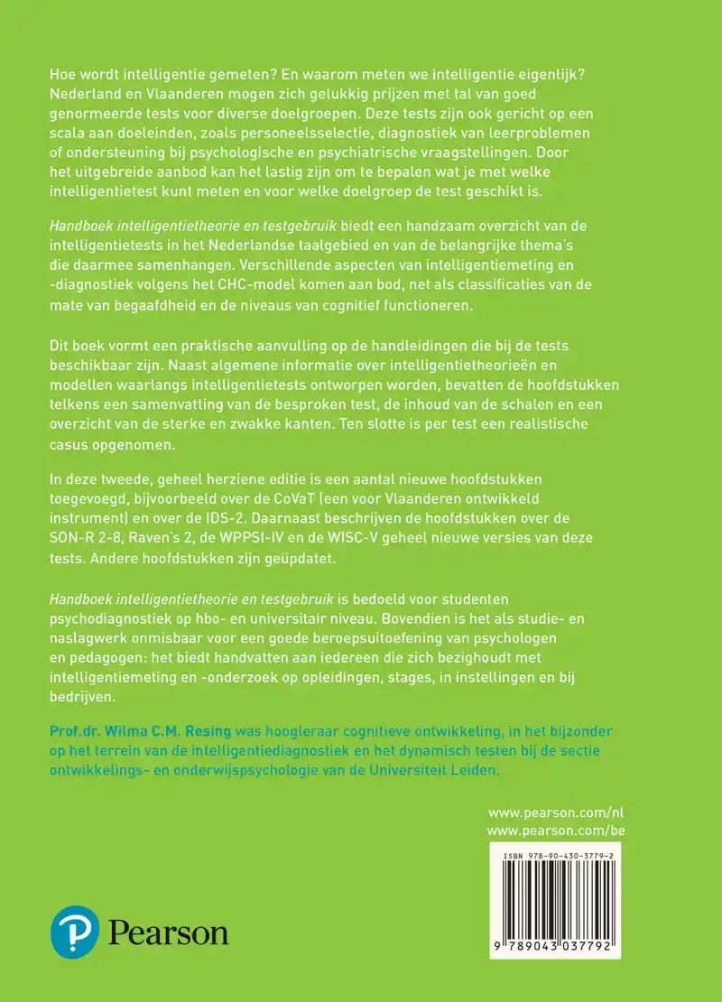 HANDBOEK INTELLIGENTIETHEORIE EN TESTGEBRUIK