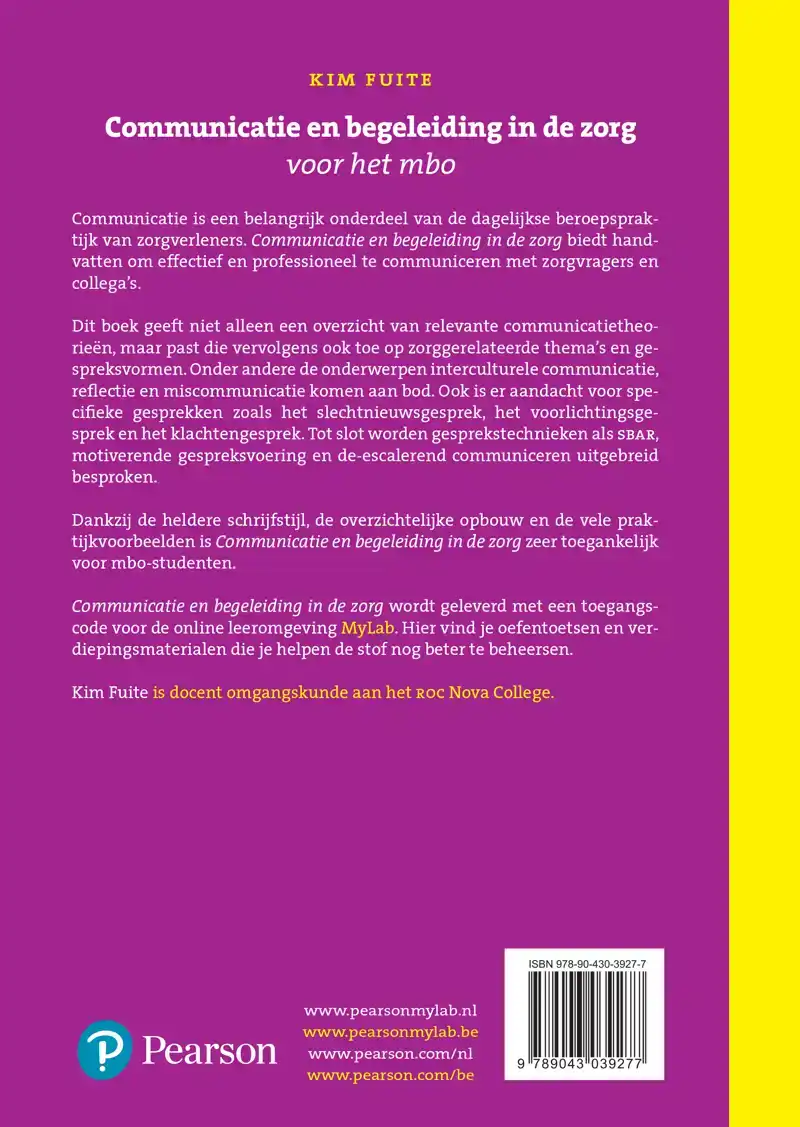 COMMUNICATIE EN BEGELEIDING IN DE ZORG MET MYLAB NL TOEGANGS