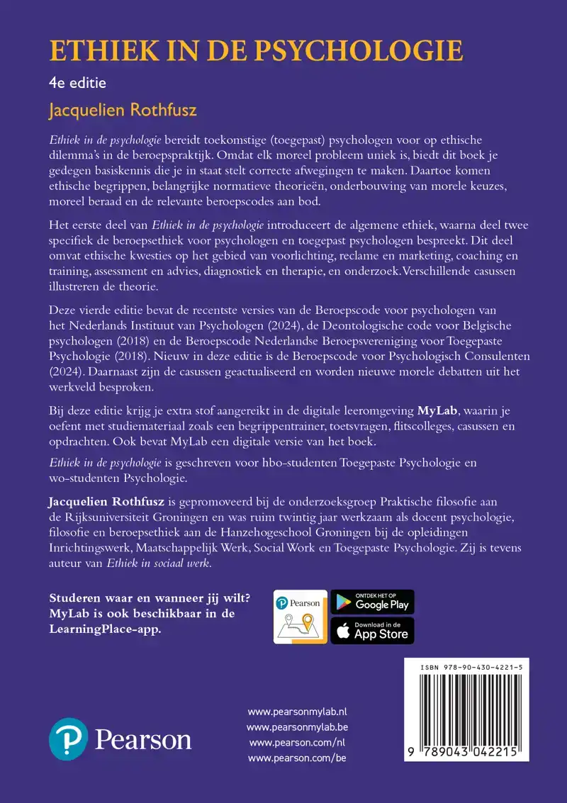 ETHIEK IN DE PSYCHOLOGIE