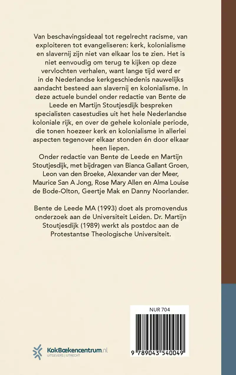 KERK, KOLONIALISME EN SLAVERNIJ