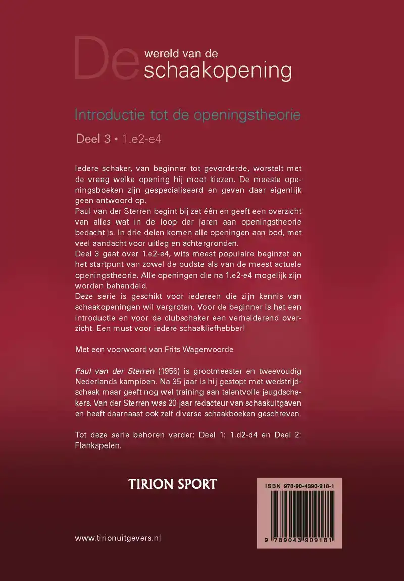 WERELD VAN DE SCHAAKOPENING