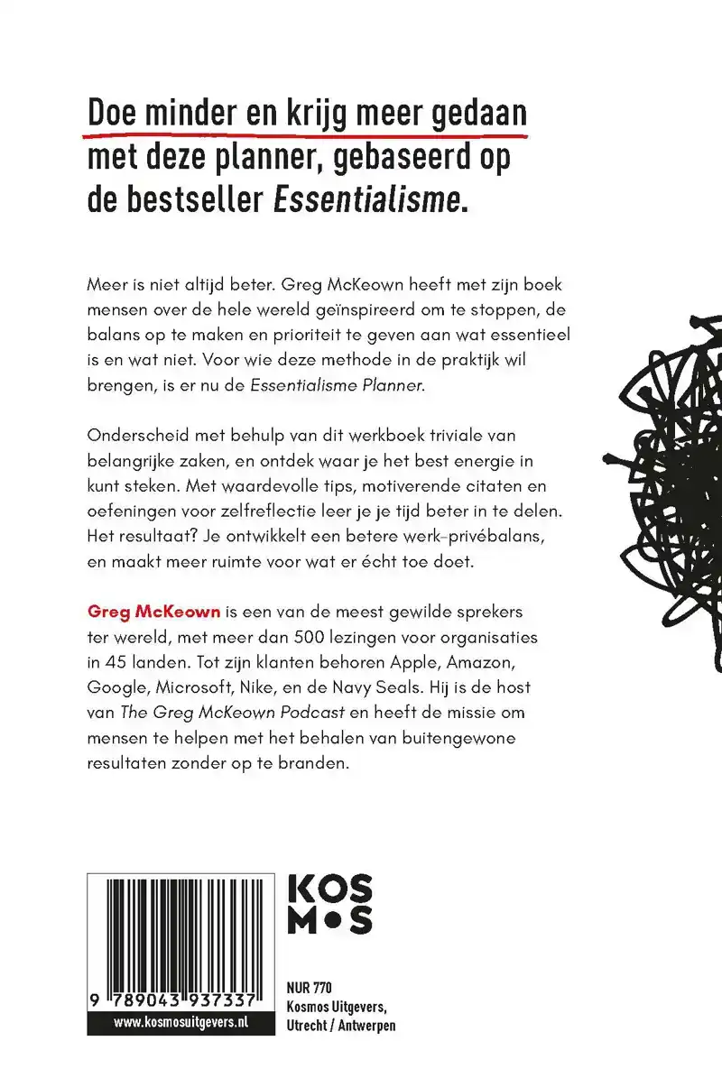 ESSENTIALISME PLANNER
