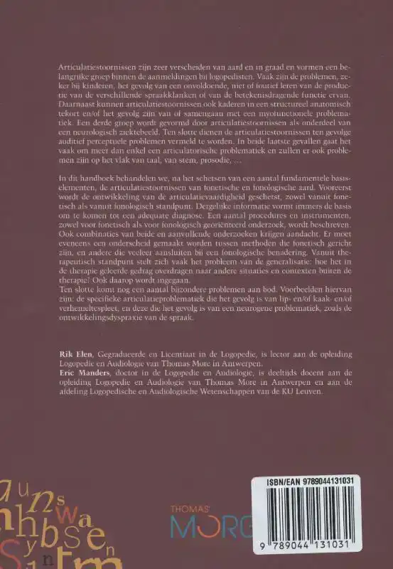 ARTICULATIE EN FONOLOGISCHE STOORNISSEN