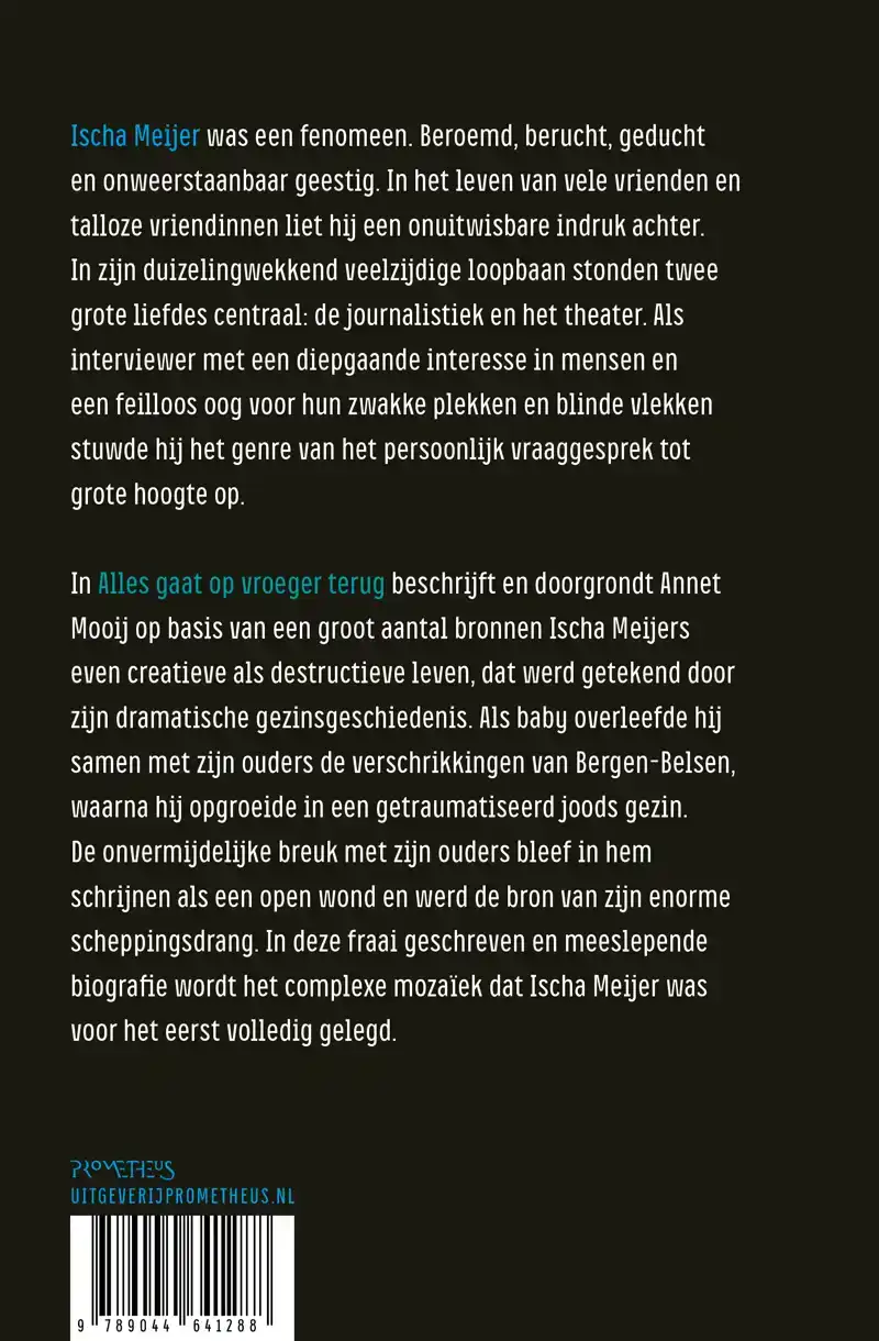 ALLES GAAT OP VROEGER TERUG