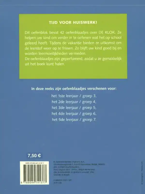 OEFENBLAADJES DE KLOK