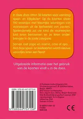 SPEEL- EN LEERKAARTEN - MIJN EERSTE 100 WOORDJES VANAF 1 JAA