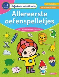 OEFENBOEK MET STICKERS - ALLEREERSTE OEFENSPELLETJES (3-4 J.