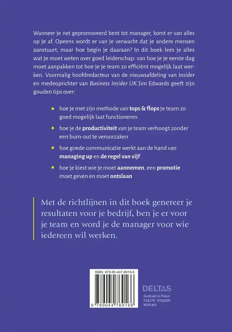 GIDS VOOR DE NIEUWE MANAGER