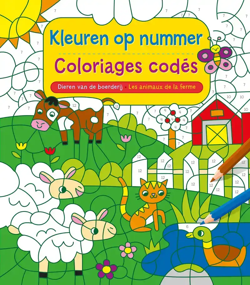 KLEUREN OP NUMMER / LES ANIMAUX DE LA FERME - COLORIAGES COD