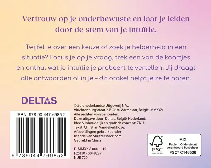 LUISTER NAAR JE INTUITIE - ORAKELKAARTEN