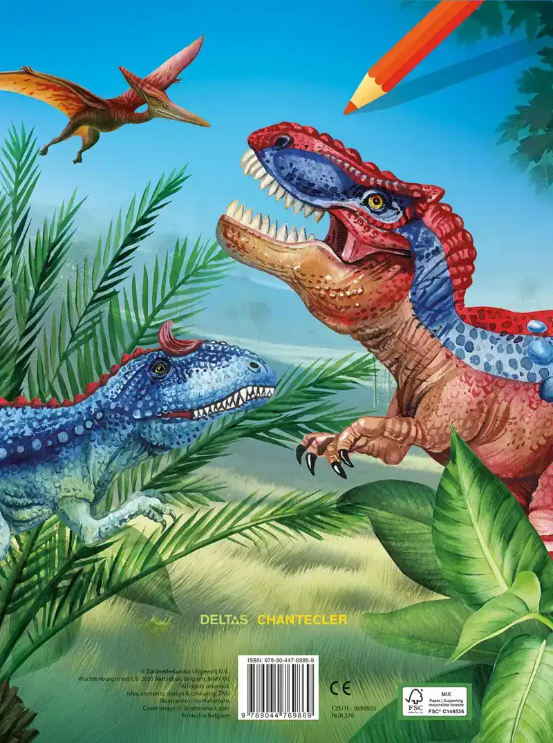 DINO COLOR KLEURBLOK / DINO COLOR BLOC DE COLORIAGE
