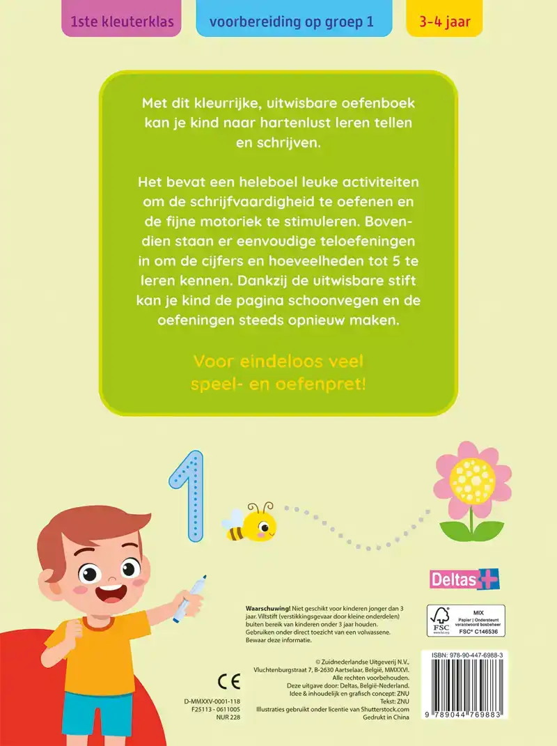 OEFENPRET MET UITWISBARE STIFT - SCHRIJF- EN TELSPELLETJES (