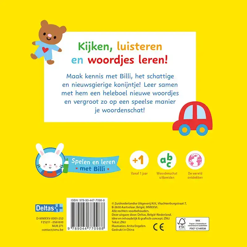 MIJN ALLEREERSTE WOORDENBOEK - SPELEN EN LEREN MET BILLI