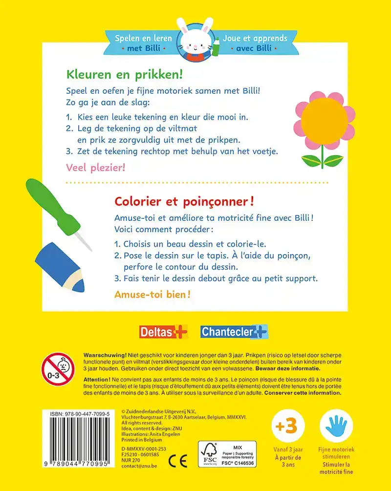 MIJN EERSTE PRIKBLOK - SPELEN EN LEREN MET BILLI / MON TOUT