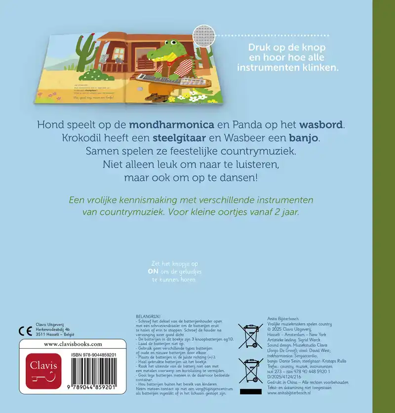 GELUIDENBOEK. VROLIJKE MUZIEKMAKERS SPELEN COUNTRY