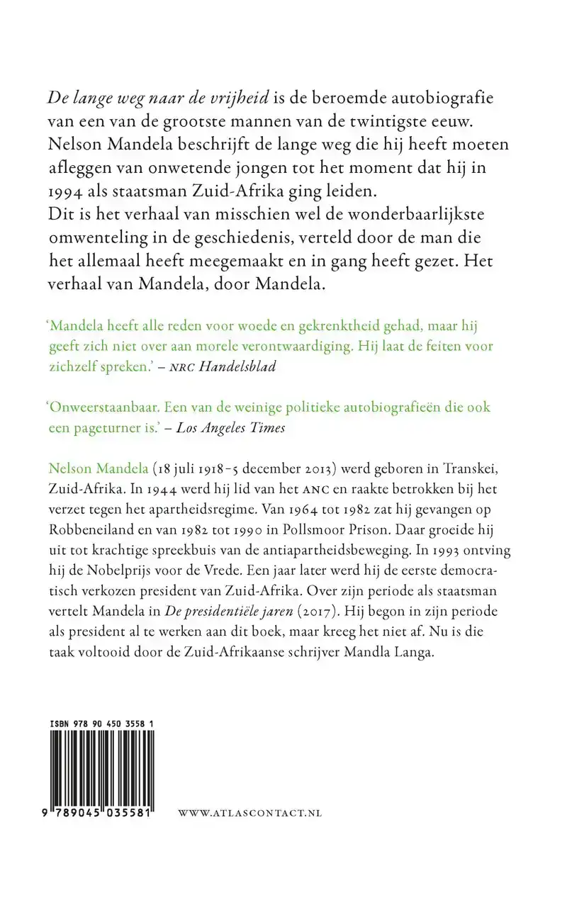 DE LANGE WEG NAAR DE VRIJHEID