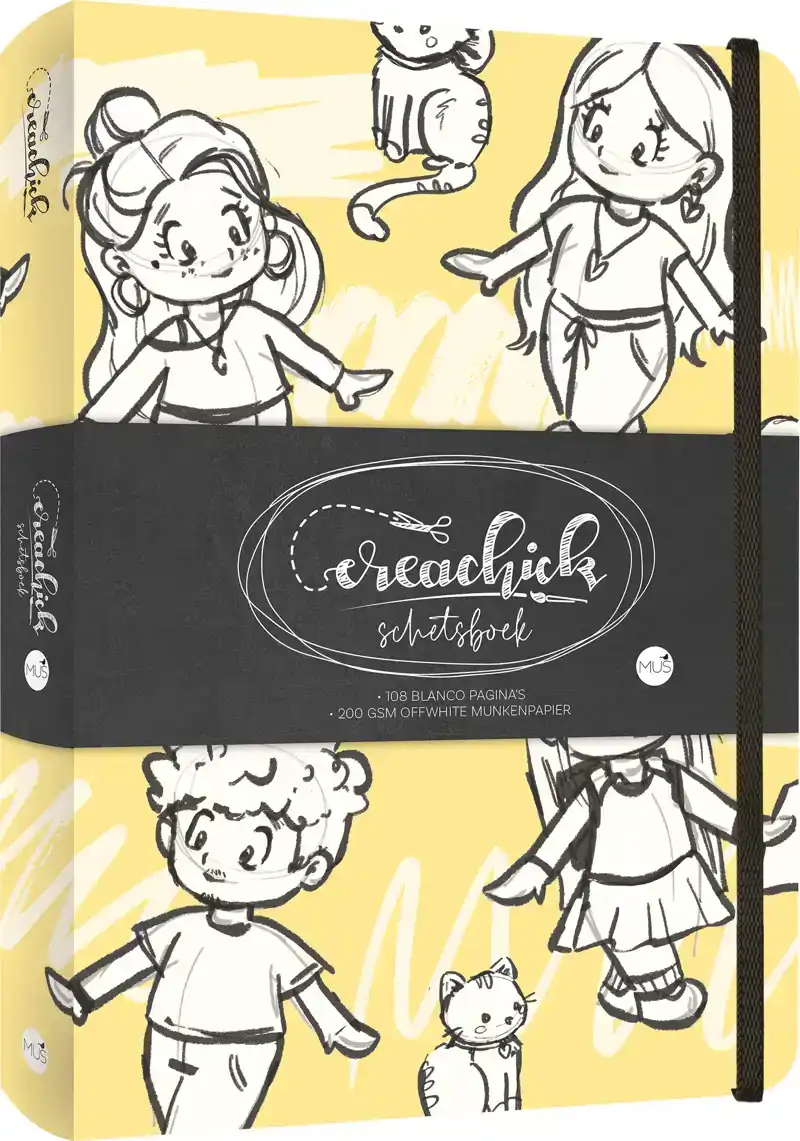 CREACHICK SCHETSBOEK YELLOW