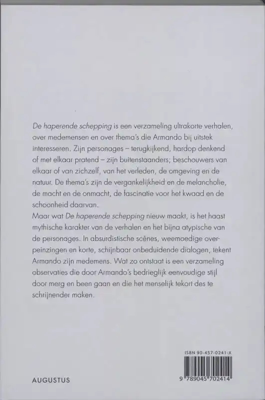 DE HAPERENDE SCHEPPING