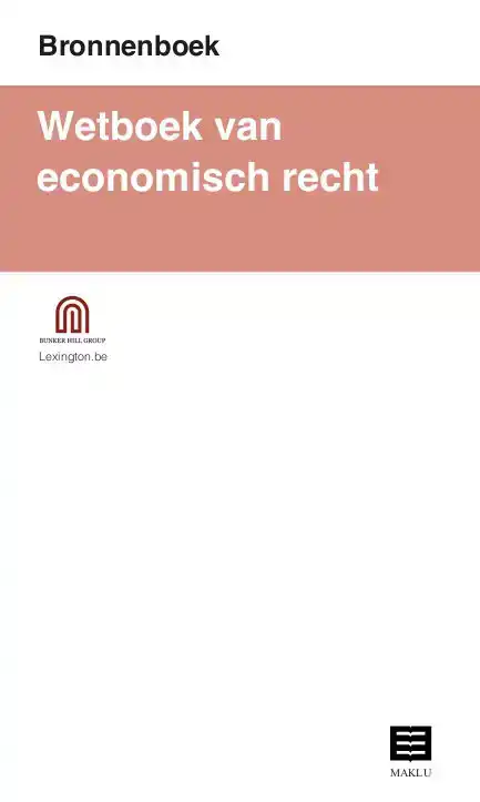 WETBOEK VAN ECONOMISCH RECHT (BRONNENBOEK)