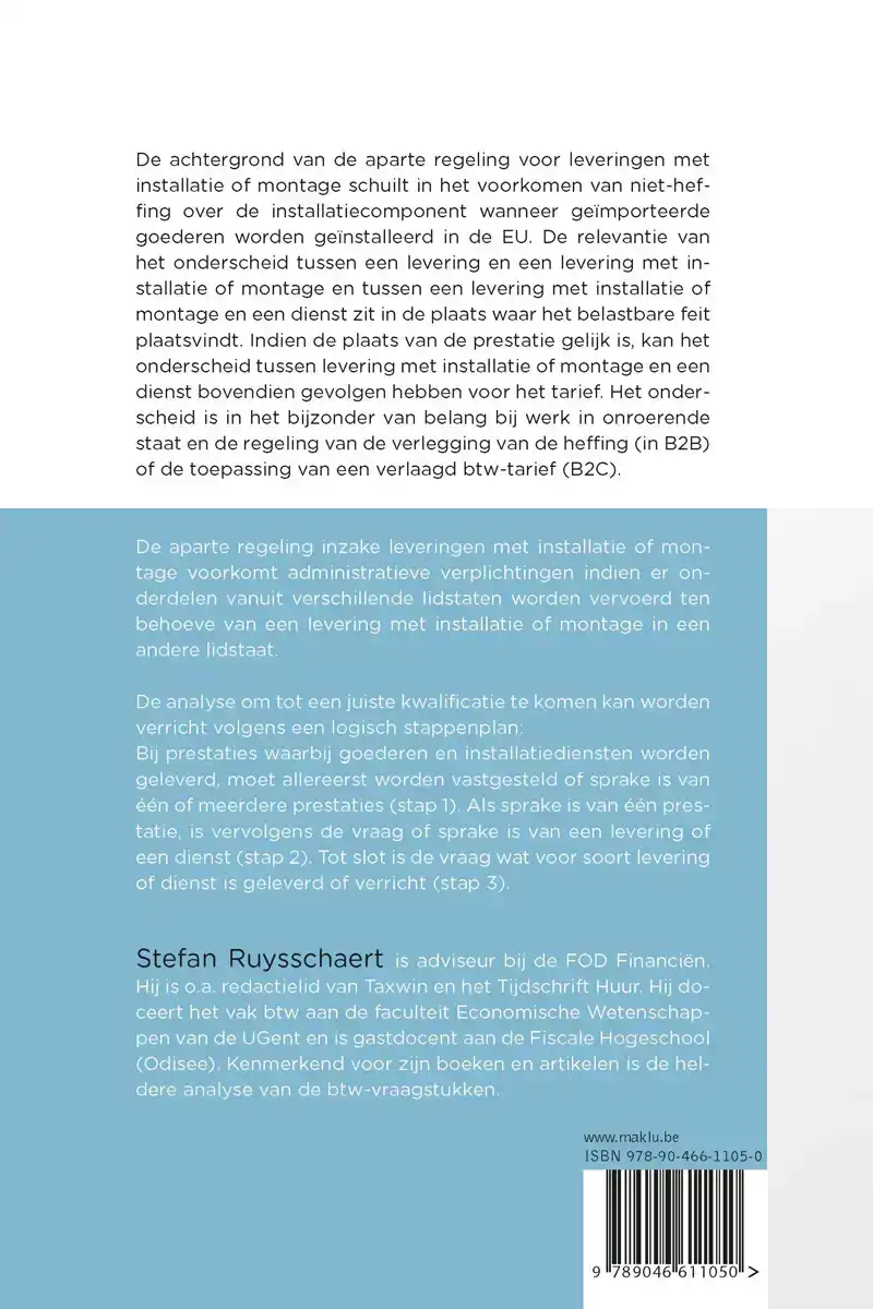 LEVERINGEN MET INSTALLATIE OF MONTAGE