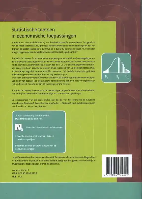 STATISTISCHE TOETSEN IN ECONOMISCHE TOEPASSINGEN