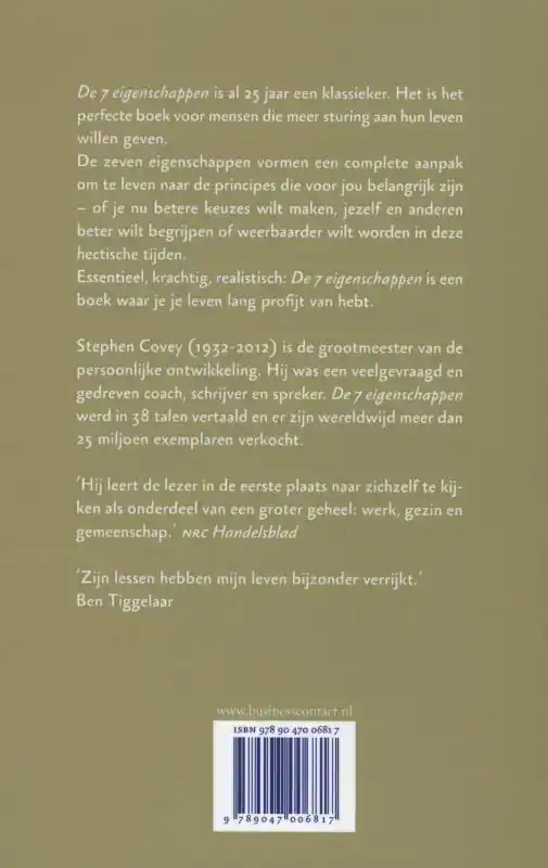 DE ZEVEN EIGENSCHAPPEN VOOR SUCCES IN JE LEVEN