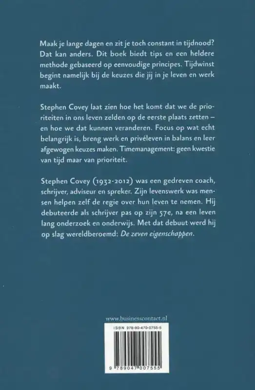 TIMEMANAGEMENT VOLGENS COVEY