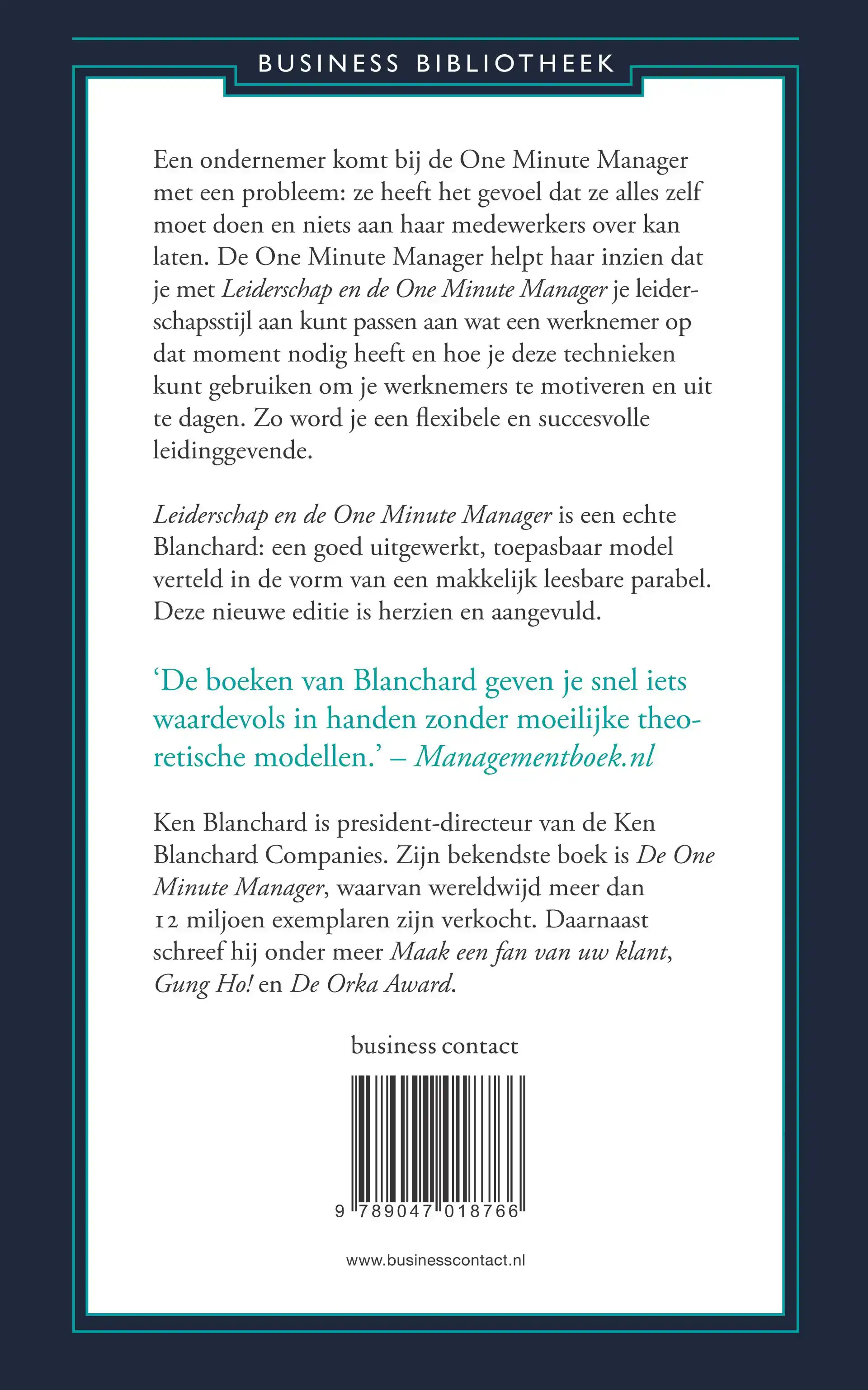 LEIDERSCHAP EN DE ONE MINUTE MANAGER