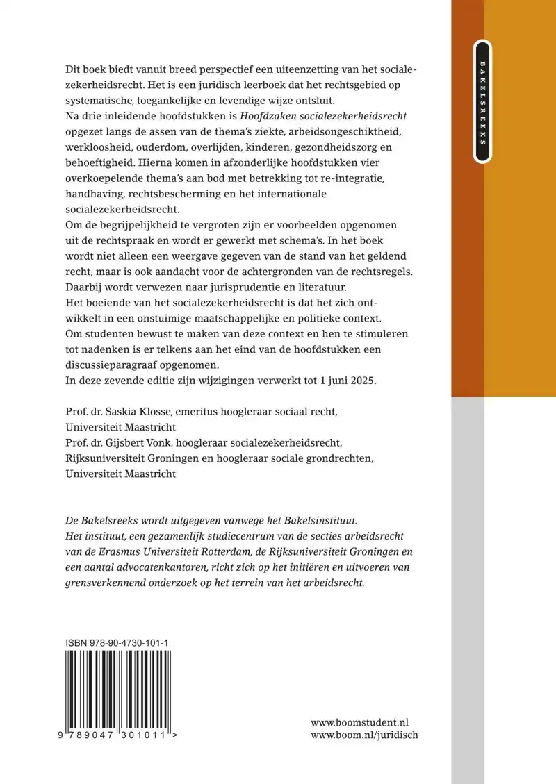 HOOFDZAKEN SOCIALEZEKERHEIDSRECHT