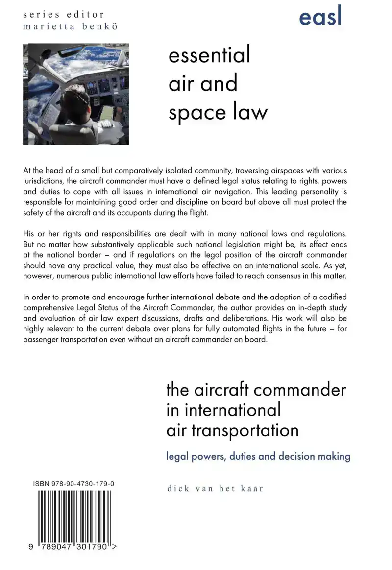 THE AIRCRAFT COMMANDER IN INTERNATIONAL AIR TRANSPORTATION